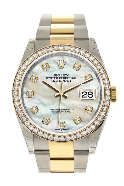 rolex datejust mother of pearl diamond bezel mens oyster|rolex datejust price chart.